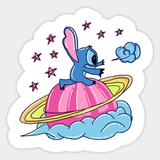 Stitch in space Sticker